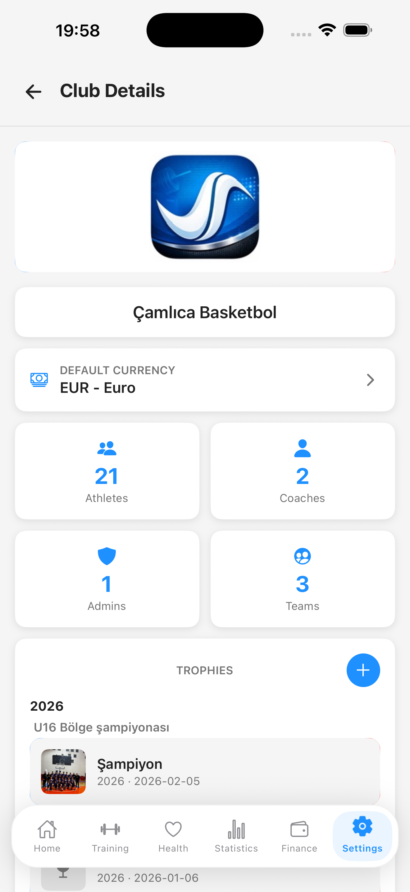 Club Page