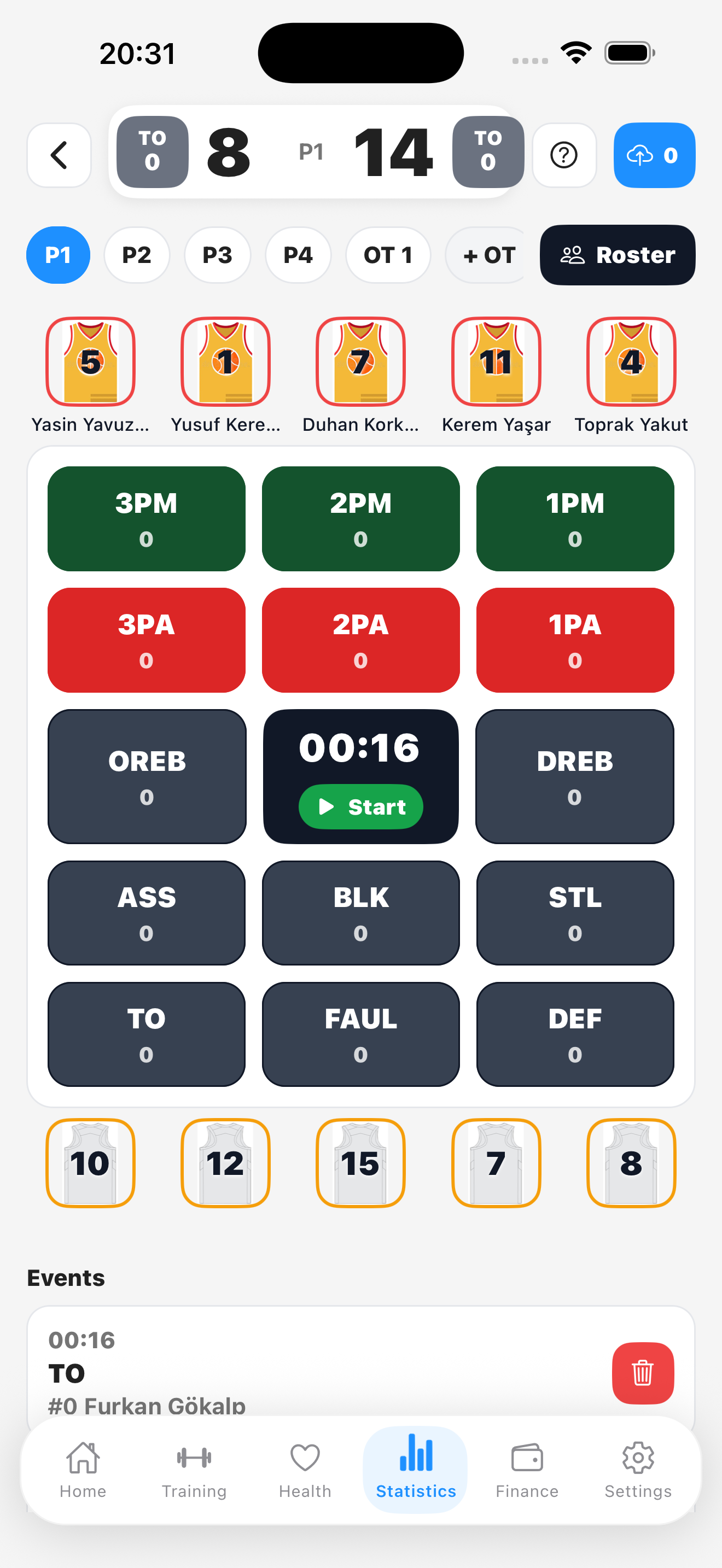 Athlete & Game Statistics